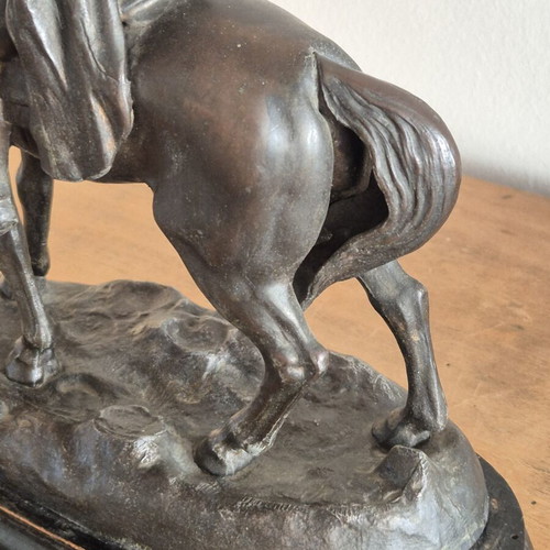 Zamak Napoleon Bonaparte Equestrian Statue, French Belle Époque