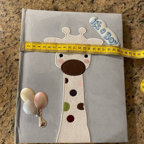 Princelino children's photo album like new with silver balloon design