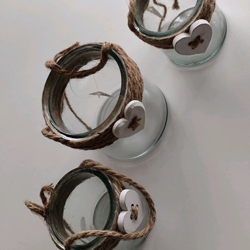 Decorative tealight jars like new, set of 2
