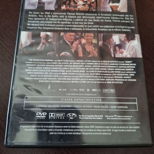 Bobby DVD used, historical drama movie with subtitles
