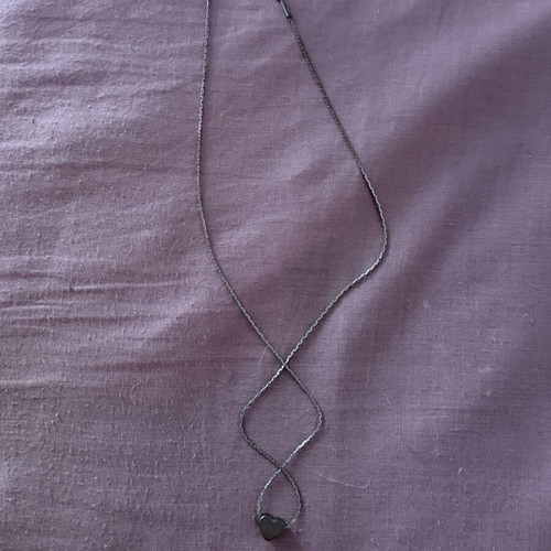 Heart necklace made of stainless steel like new, silver color