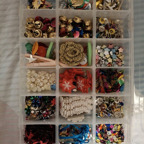 Box with various beads used