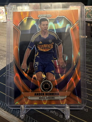 2025 Panini Prizm FIFA Club World Cup Soccer Ander Herrera Orange Seismic Prizm