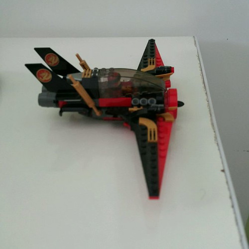 Lego Ninjako red airplane used with figure