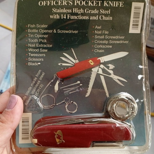 Outdoor camping survival set with knives, multitool, folding spade and gift