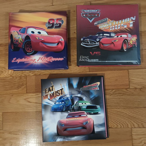Disney McQueen albums used, set of 3