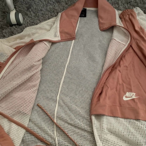 Nike jacket used, size M, white and pink