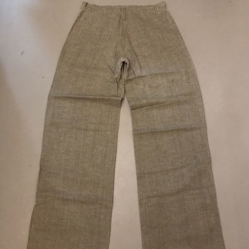 Playlife khaki linen pants used, size S/36/8