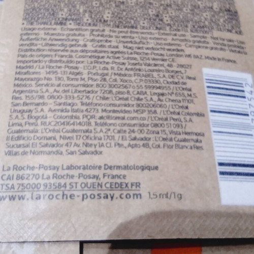 La Roche Posay sunscreen face 15x1.5 ml new