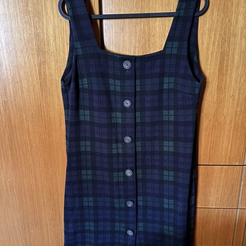 Mango winter short dress like new, blue and green, size L