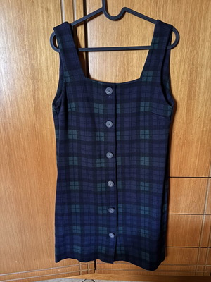 Mango winter short dress like new, blue and green, size L