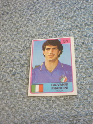 Giovanni Francini The Stars of Football 1986 #51 συλλεκτική κάρτα ποδοσφαίρου