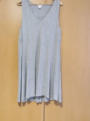 Zara mini dress size L like new, light gray viscose