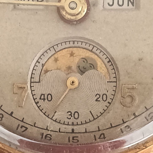 Buren Grand Prix watch used, Swiss complication 50s