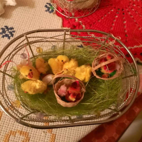 Two small iron Easter baskets like new