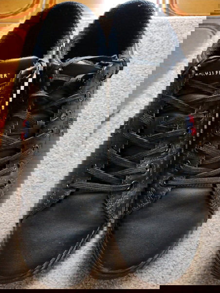 Ανδρικά sneakers Tommy Hilfiger μαύρο χρώμα,42 νούμερο