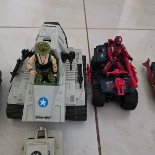 Cobra Rattler with 6 vehicles and 24 Gi Joe figures used