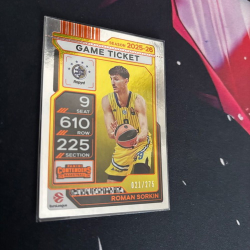 2025-26 Panini Contenders EuroLeague Game Ticket Roman Sorkin Parallel /275