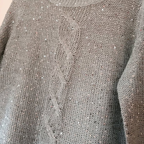 Esmara silver blouse with sequins like new, size S