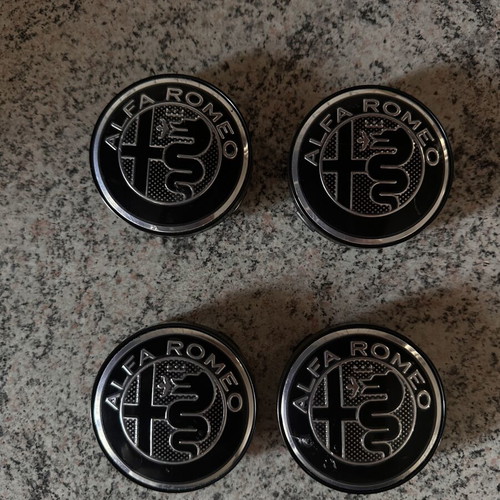 Alfa Romeo wheel logo caps full set 4 pieces new 60mm