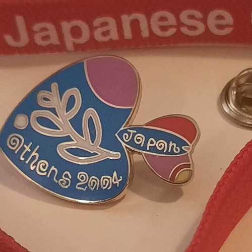 Olympic Games Athens 2004 Japanese Paralympic Pin "RRR" and Olympic Lanyard 2004 new