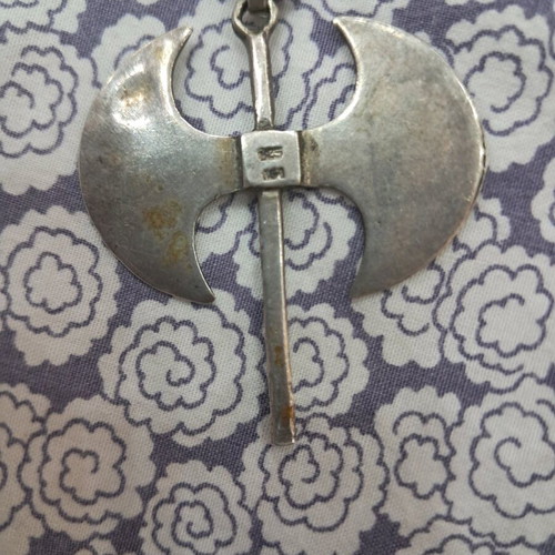 Silver chain with axe like new
