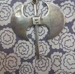 Silver chain with axe like new