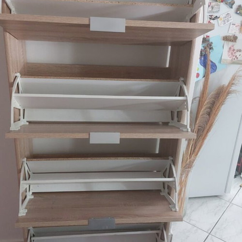 Hugo 24 Sonoma shoe rack, melamine