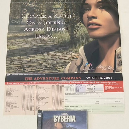Syberia PC game used with big poster