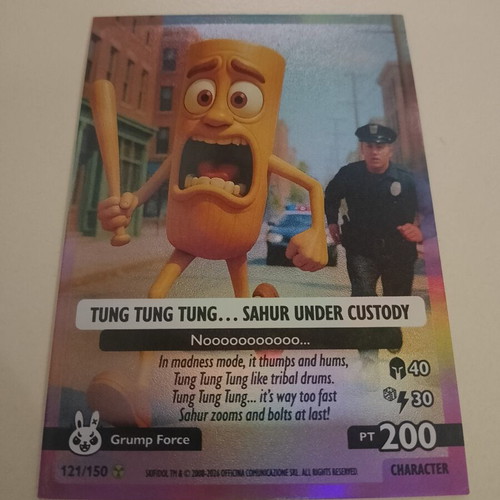 Tung Tung Tung Sahur Under Custody Nuclear Rare card like new
