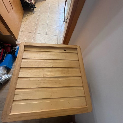 IKEA BRANKIS laundry basket like new, natural wood with removable fabric liner