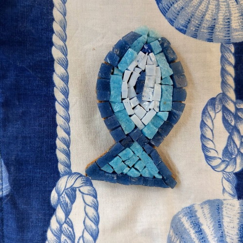 Mosaic decorative fish 12 cm