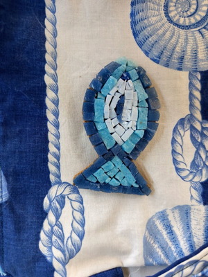 Mosaic decorative fish 12 cm
