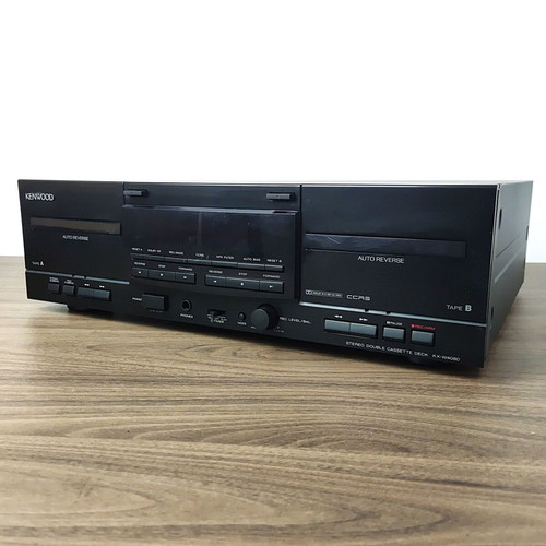 Kenwood KX-W4080 Vintage Double Cassette Deck used, black