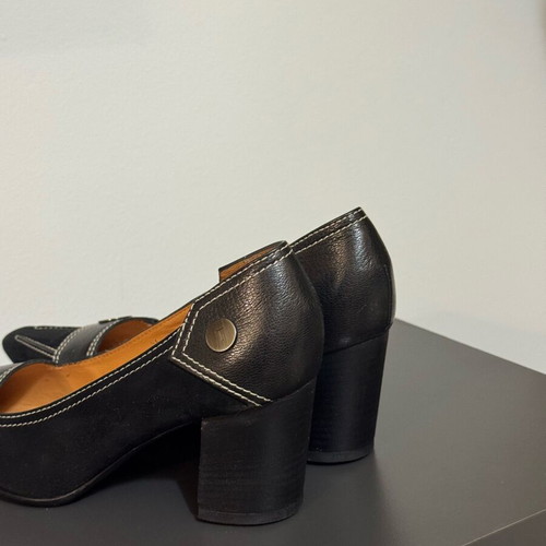 Tod’s pumps used, leather, size 38, black block heel