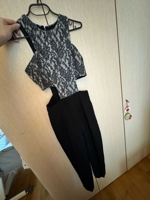 BSB one-piece jumpsuit like new, size 38, black and gray