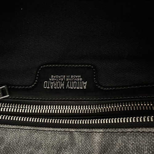 Antony Morato shoulder bag like new, leather and fabric, grey