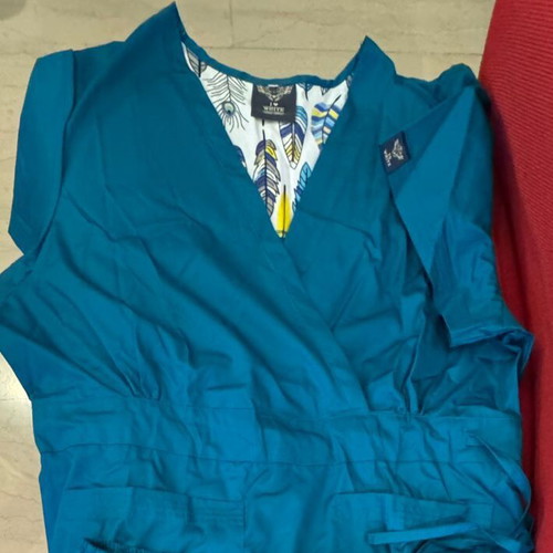 Medical apron new, sky blue, size XL
