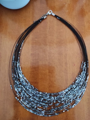 Handmade necklace new, black