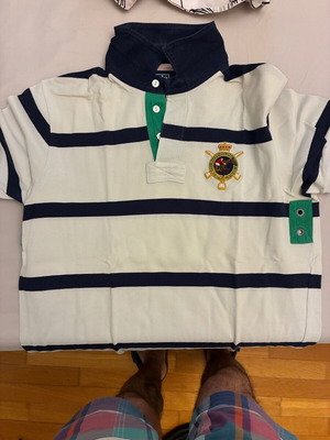 Polo Ralph Lauren striped shirt, size L, white