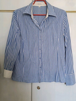 Marco Pesi shirt in perfect blue and white check, like new