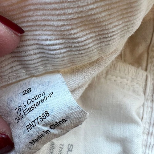 J.Crew velvet slim women's pants used, beige, size S