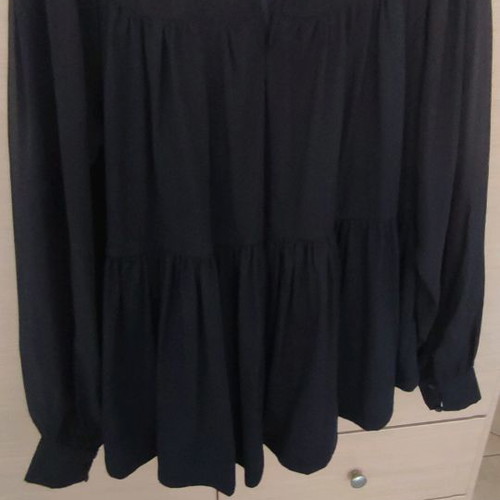 Zara shirt blouse L black like new with transparency