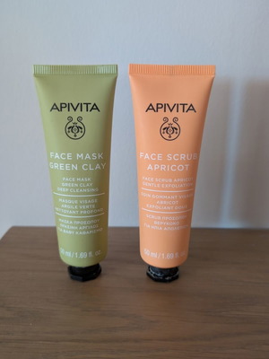 Apivita face mask and face scrub like new