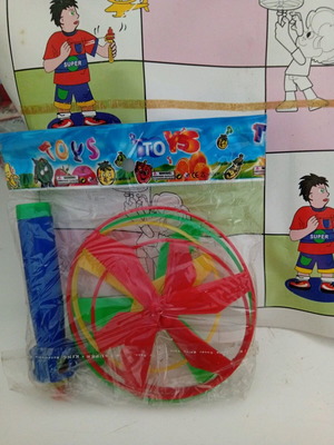 Helicopter toy new flyer with pull-string shooting