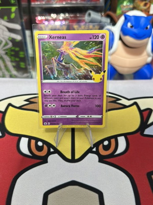 Pokemon card Xerneas holographic celebrations καινούργιο