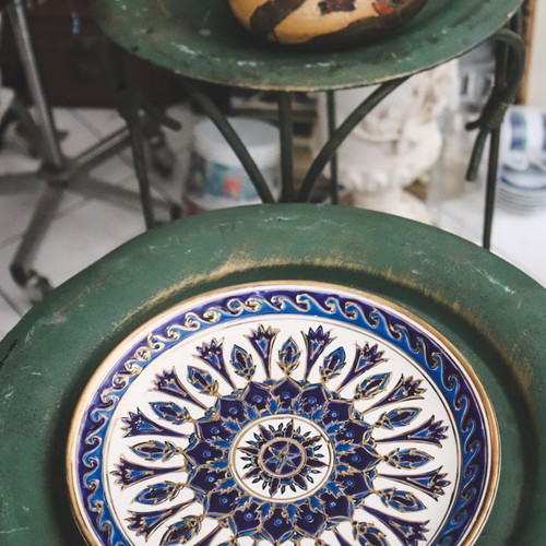 Kerameikos Dakas Ceramics plate like new, handmade ceramic