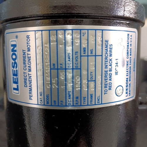 Dc Motor Lesson 0.25KW 180v like new with DART control board