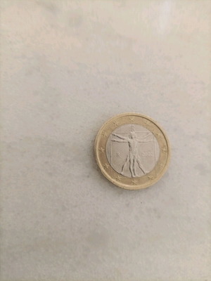 Νομίσμα του 1 ευρώ 2002 Vitruvian Man σαν καινούργιο