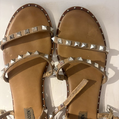 Steve Madden leather sandals like new, beige and brown